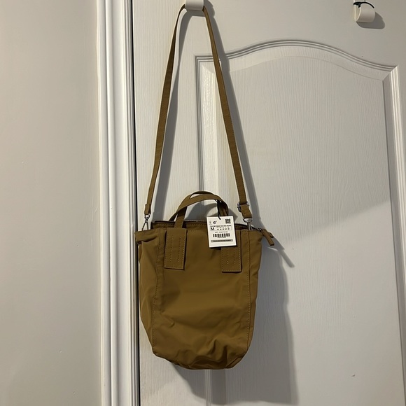 NWT Zara Rectangular Shopping Bag Camel/Tan - Picture 4 of 5